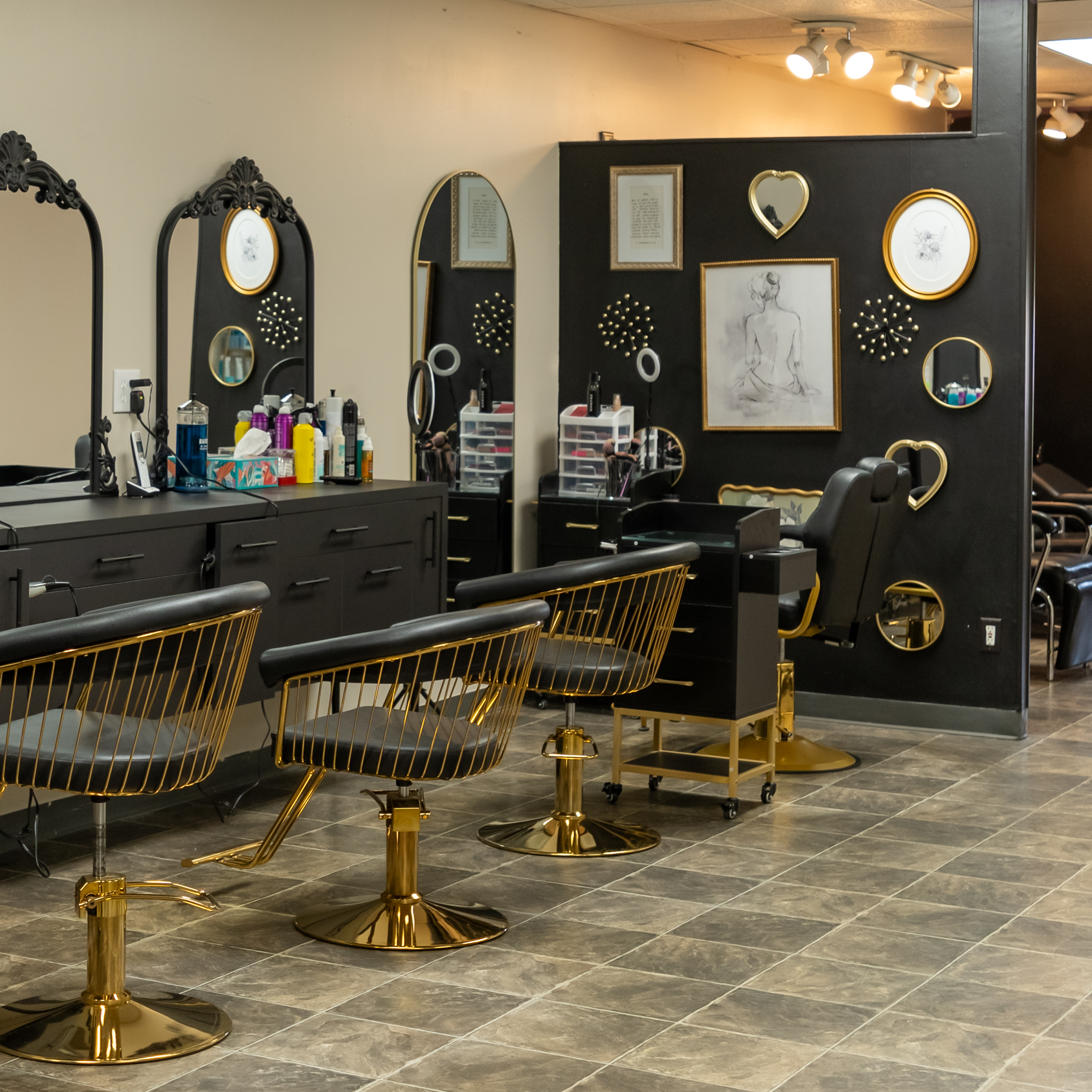 Luxury salon interior background